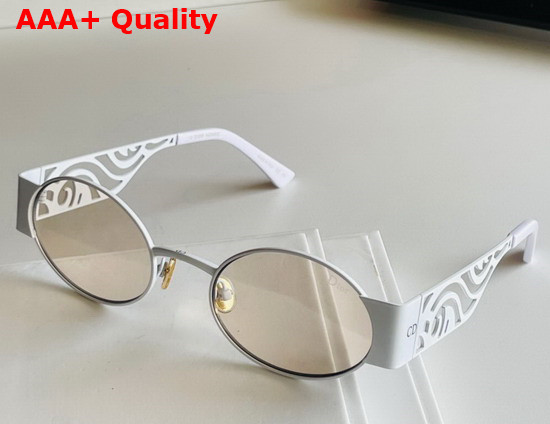 Dior Oval Frame Metal Sunglasses in Coffee Replica