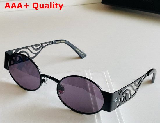 Dior Oval Frame Metal Sunglasses in Coffee Replica