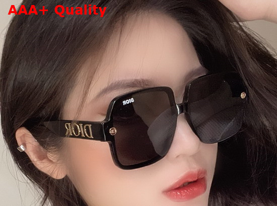 Dior Square Sunglasses in Black and White Replica