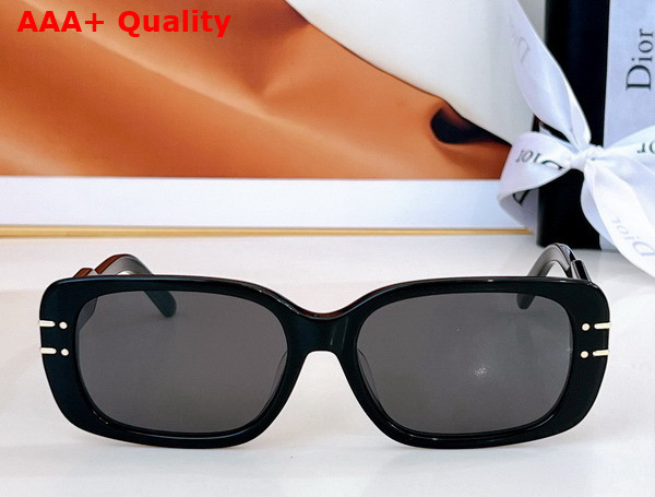 DiorSignature R13I Black Rectangular Sunglasses Replica