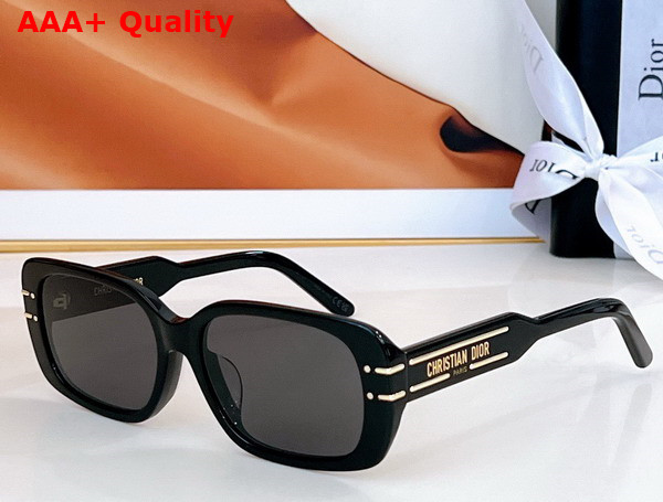 DiorSignature R13I Black Rectangular Sunglasses Replica