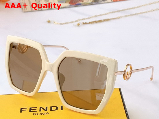 Fendi F IS Fendi FF Havana Acetate and Metal Sunglasses Replica