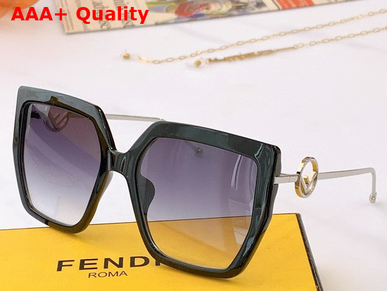 Fendi F IS Fendi FF Havana Acetate and Metal Sunglasses Replica