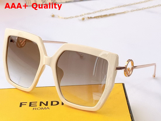 Fendi F IS Fendi FF Havana Acetate and Metal Sunglasses Replica