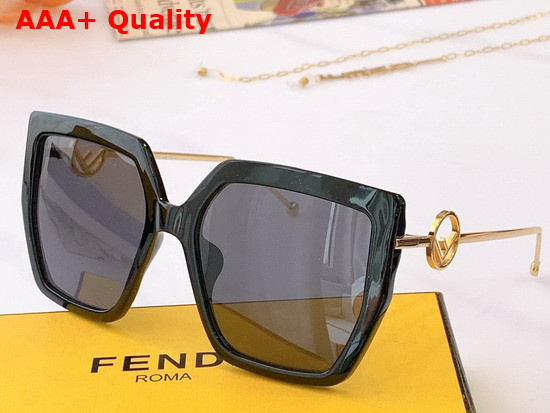 Fendi F IS Fendi FF Havana Acetate and Metal Sunglasses Replica