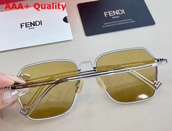 Fendi Grid Brown and Gold Sunglasses Replica