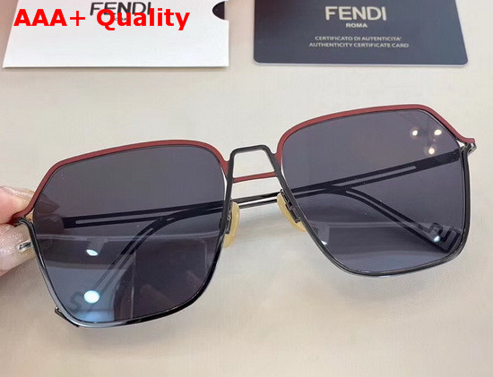 Fendi Grid Brown and Gold Sunglasses Replica