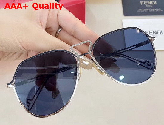 Fendi Grid Red and Ruthenium Sunglasses Replica