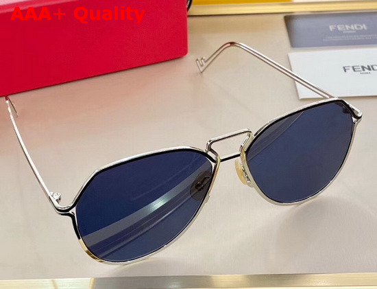 Fendi Grid Red and Ruthenium Sunglasses Replica