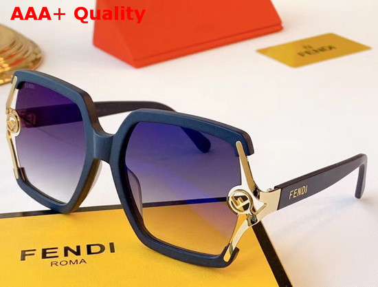 Fendi Kan I F Acetate and Metal Sunglasses Black Replica