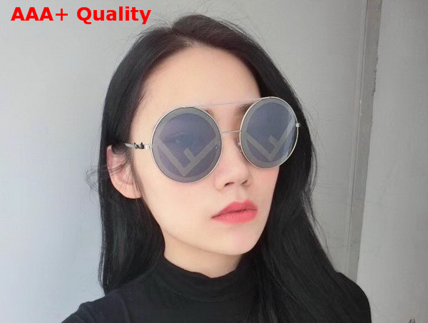 Fendi Round Frame Metal Sunglasses Replica