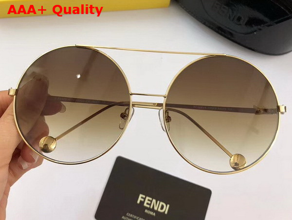 Fendi Round Frame Metal Sunglasses Replica