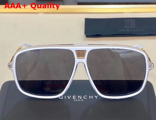 Givenchy Unisex Sunglasses in Acetate and Mesh Metal White Replica