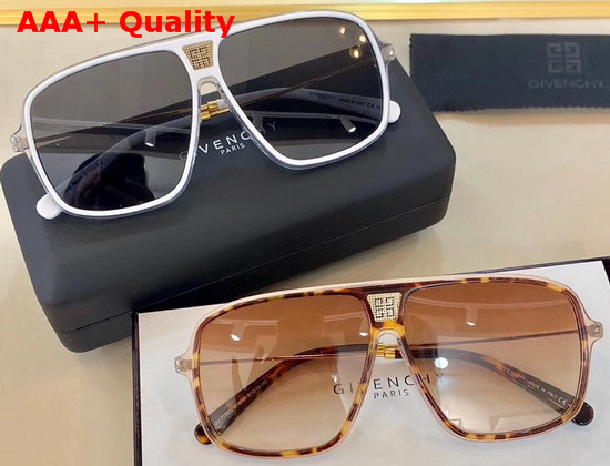 Givenchy Unisex Sunglasses in Acetate and Mesh Metal White Replica