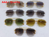 Louis Vuitton Fashion Luxury Sunglasses Silver Metal Frame Blue Lenses Replica