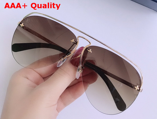 Louis Vuitton Grease Sunglasses Gold Color Frame Z1366W Replica