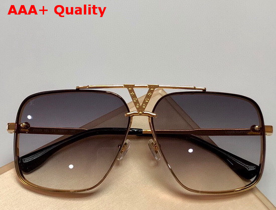 Louis Vuitton Mens V Signature Sunglasses Coffee Lens Replica