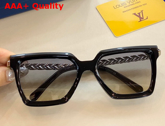 Louis Vuitton New Womens Square Sunglasses White Acetate Frame Blue Lenses Replica