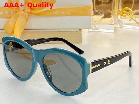 Louis Vuitton Oval Frame Acetate Sunglasses in Black Replica