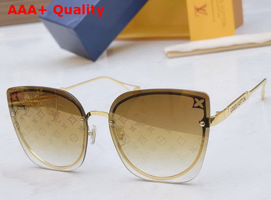 Louis Vuitton Round Sunglasses with Monogram Motif On Lens Replica