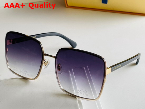 Louis Vuitton Square Sunglasses with Louis Vuitton Signature on the Lenses Replica