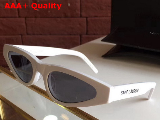 Saint Laurent Cat Eye Sunglasses in White Acetate Replica