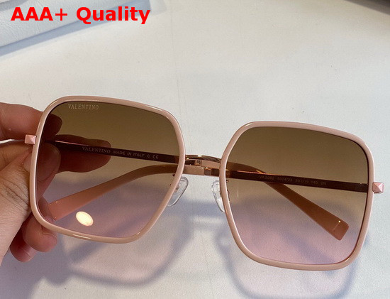 Valentino Square Sunglasses with Studs Pink Replica