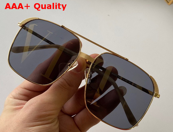 Valentino Squared Metal Frame Sunglasses Tea Color Lenses Replica