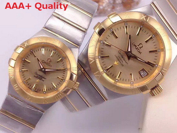 Omega Constellation Omega Watch Yellow Gold with Silver for Sale