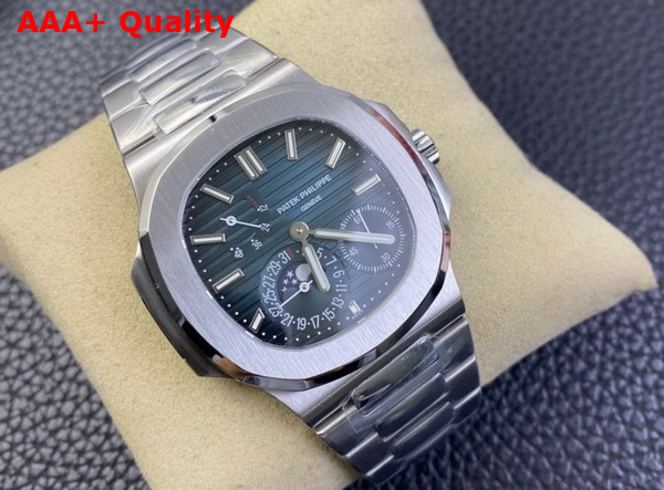 Patek Philippe Nautilus Watch Self Winding Mechanical Movement Black Blue Dial Stainless Steel Case 5712 1A 001 Replica