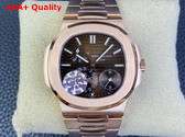 Patek Philippe Nautilus Watch Self Winding Mechanical Movement Sunburst Brown Dial Rose Gold Case 5712 1R 001 Replica
