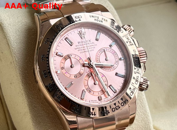 Rolex Cosmograph Daytona Oyster 40mm Everose Gold and Pink Dial Replica