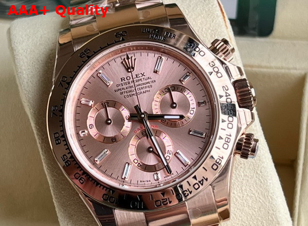 Rolex Cosmograph Daytona Oyster 40mm Everose Gold and Pink Dial Replica