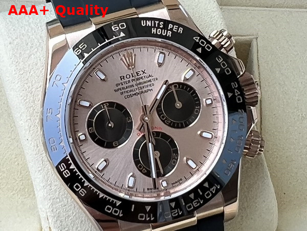 Rolex Cosmograph Daytona Oyster 40mm Rose Gold Rubber Strap Replica