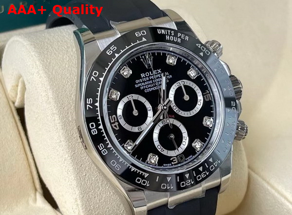 Rolex Cosmograph Daytona Oyster 40mm White Gold Black Rubber Watchband Reference 126519 Replica