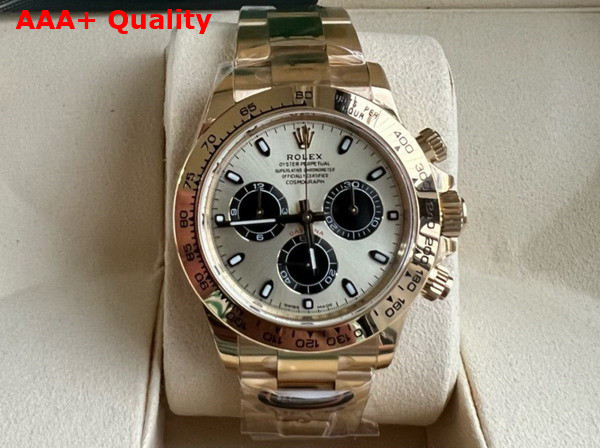 Rolex Cosmograph Daytona Oyster 40mm Yellow Gold and Beige Dial Replica