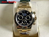 Rolex Cosmograph Daytona Oyster 40mm Yellow Gold and Black Dial with Diamonds Replica