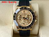 Rolex Cosmograph Daytona Oyster 40mm Yellow Gold and Black Oysterflex Bracelet Replica