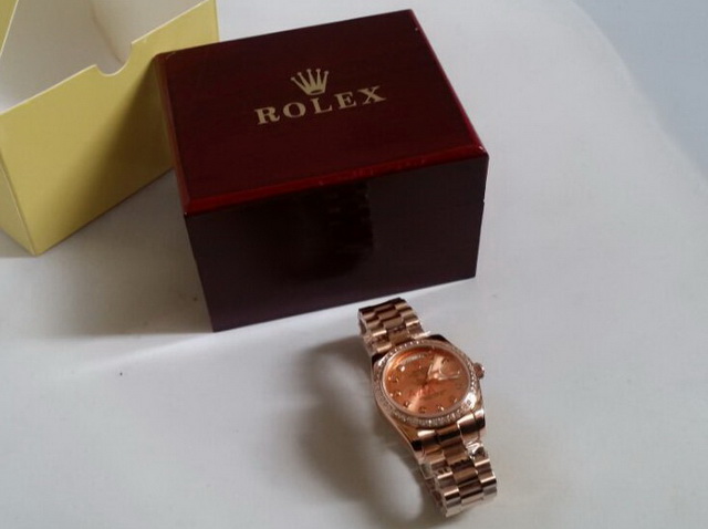 Rolex Date Just 36 Oyster 36mm Everose Gold and Diamonds for Sale