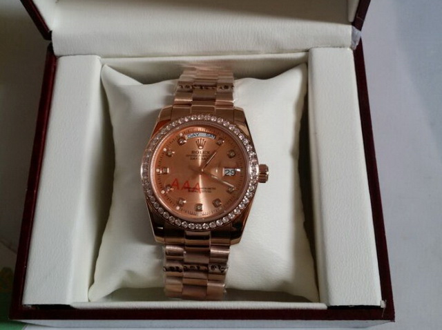 Rolex Date Just 36 Oyster 36mm Everose Gold and Diamonds for Sale