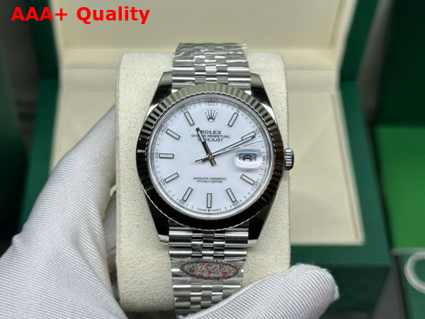 Rolex Datejust 41 Oyster 41mm Oystersteel and White Gold Reference 126334 Replica