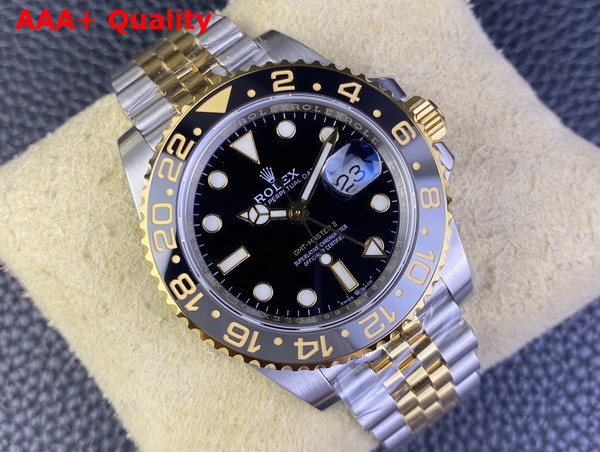 Rolex GMT Master II Oyster 40mm Oystersteel and Yellow Gold Replica