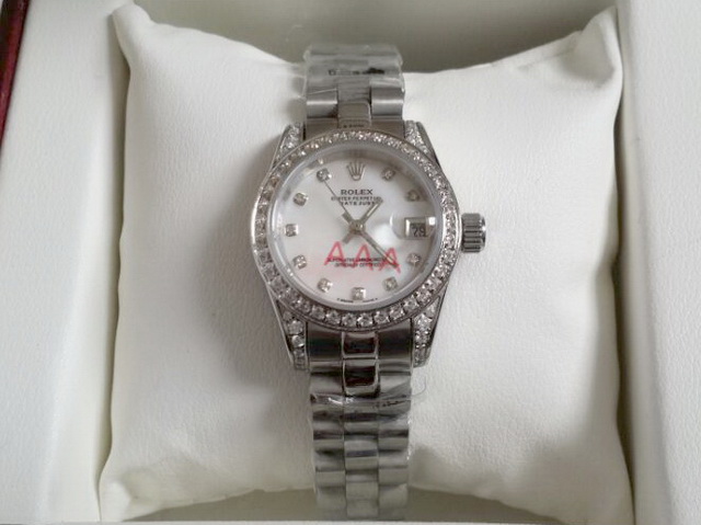 Rolex Lady Date Just 26 White Gold And Diamonds White Mother Of Pearl Dial for Sale