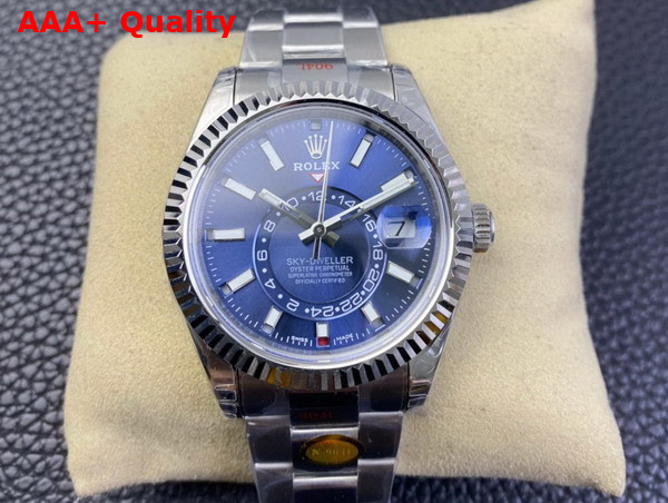 Rolex Sky Dweller Oyster 42mm Oystersteel and White Gold and Blue Replica