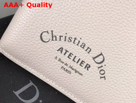 Christian Dior Atelier Wallet in Beige Grained Calfskin Replica