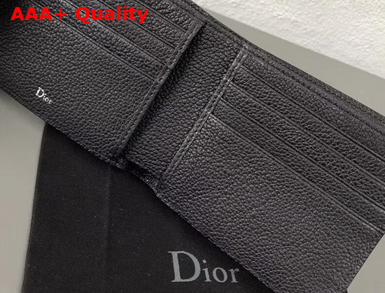 Christian Dior Atelier Wallet in Black Grained Calfskin Replica