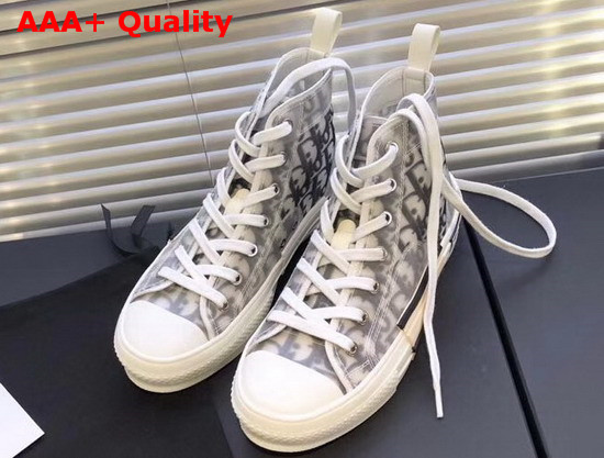 Christian Dior B23 High Top Sneakers in Dior Oblique Technical Canvas Replica