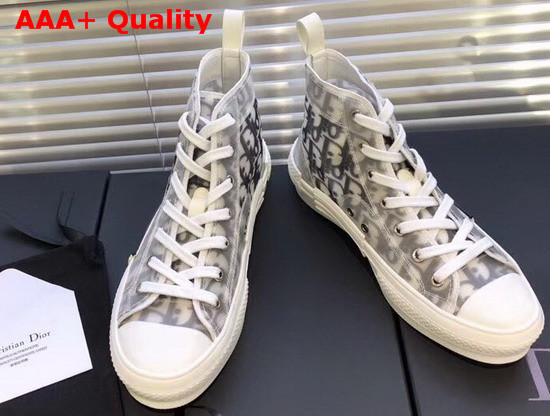 Christian Dior B23 High Top Sneakers in Dior Oblique Technical Canvas Replica