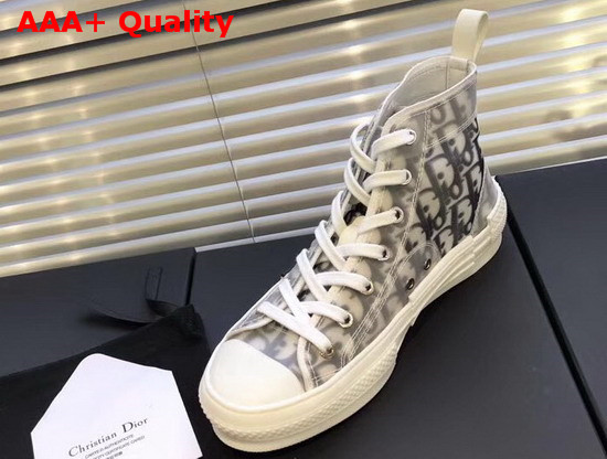 Christian Dior B23 High Top Sneakers in Dior Oblique Technical Canvas Replica