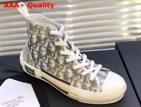 Christian Dior B23 High Top Sneakers in Dior Oblique Technical Canvas Replica